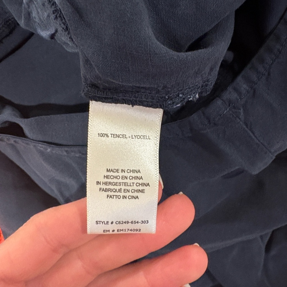 Cloth & Stone x Sundance Women's Odette Tencel Dark Blue Jumpsuit Medium New - Picture 8 of 8